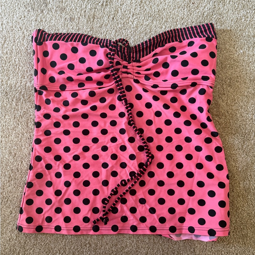 SO Pink and Black Polka Dot Bikini